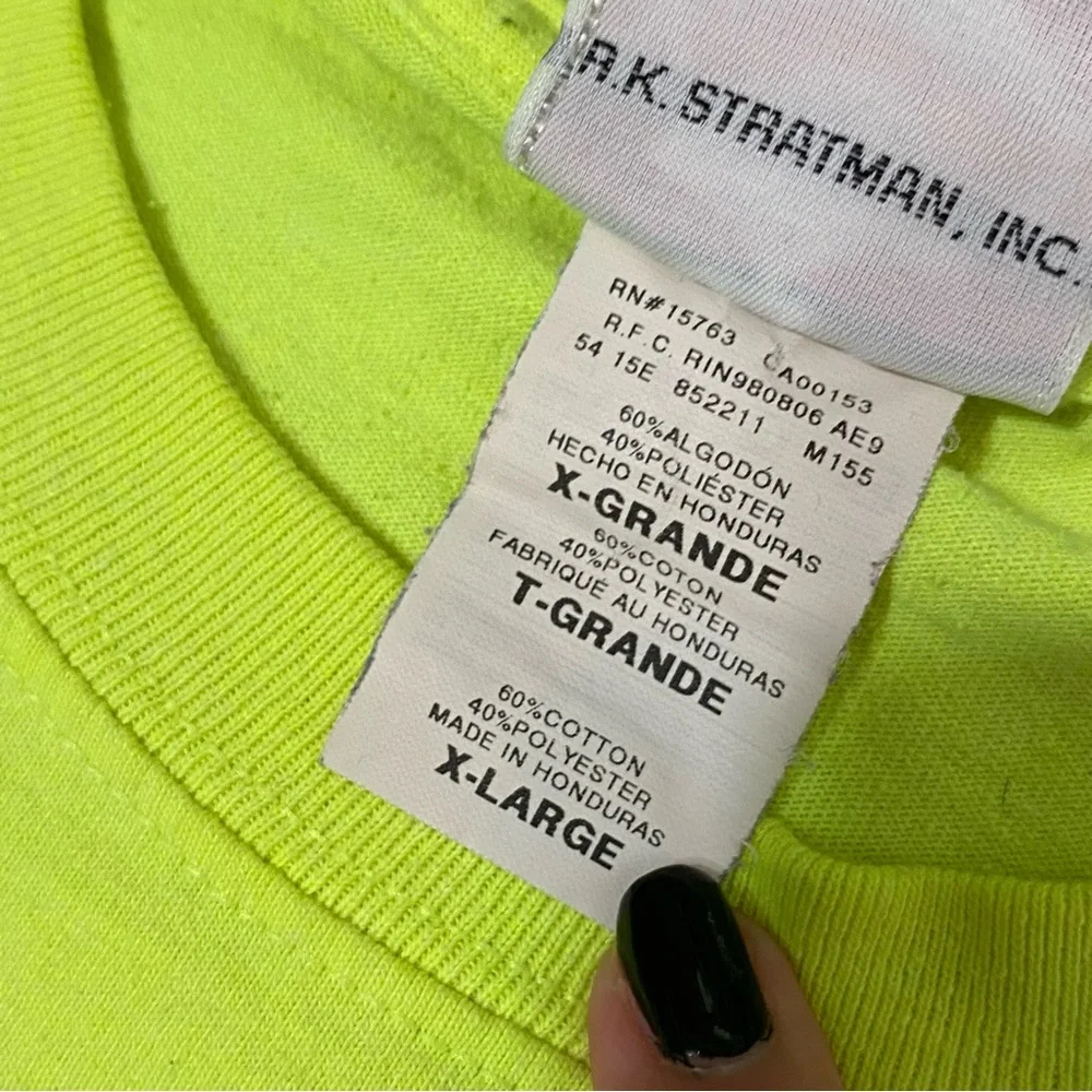Harley Davidson Grand Rapids Michigan Mens T shirt XL Neon Yellow Biker Tees - Picture 7 of 7